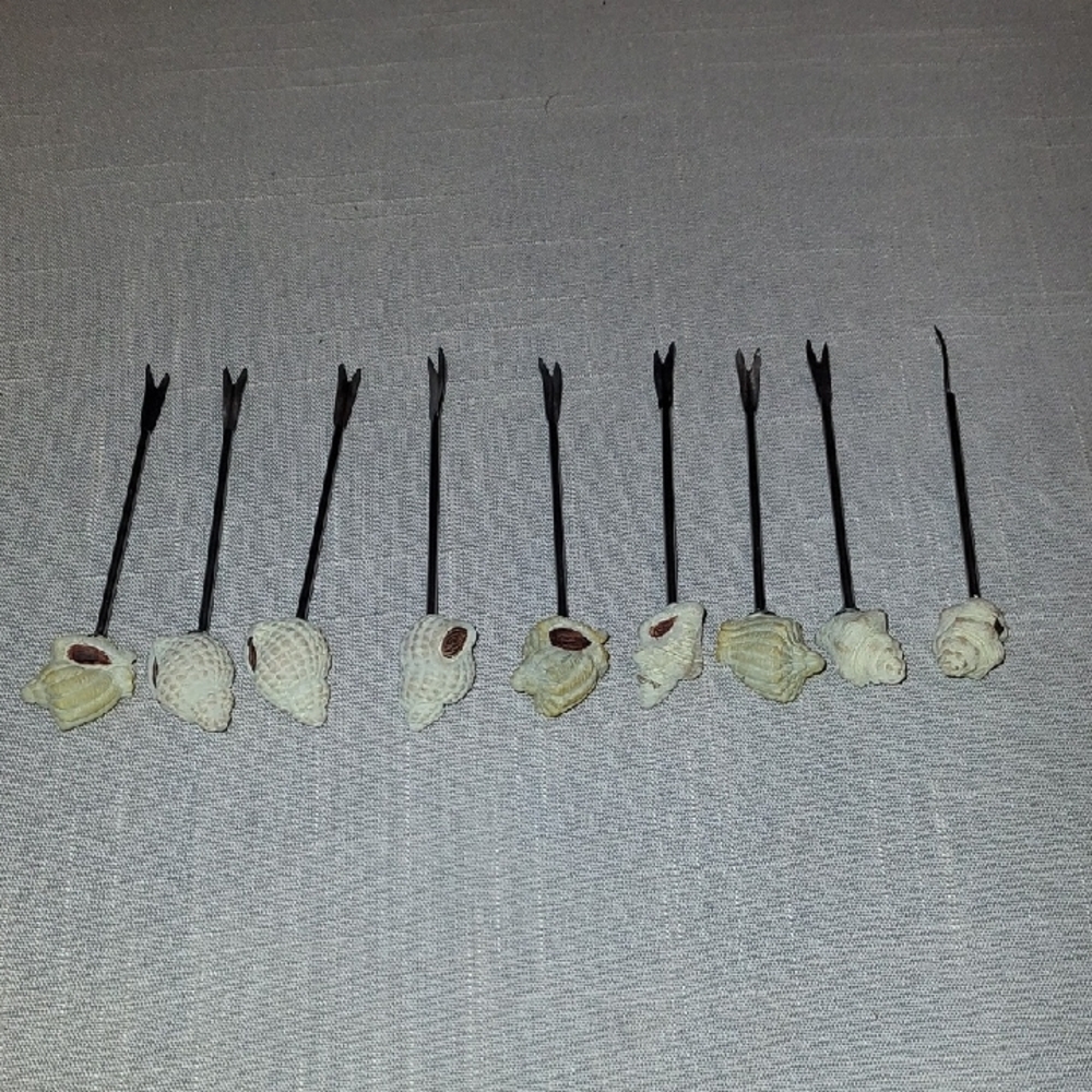 Set Of 9 Vintage Hors D'oeuvres Cocktail Forks